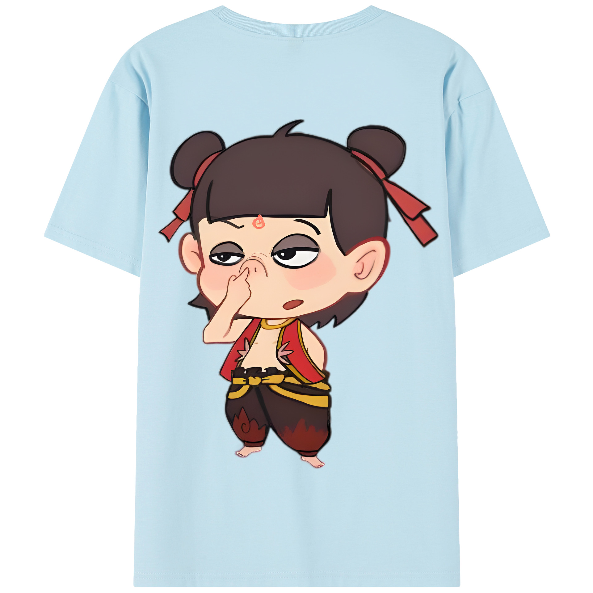 Ne Zha 2 ナタ 魔童の大暴れ 綿100％半袖Tシャツ（背面プリント）